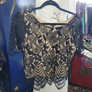 Express Black Lace Blouse